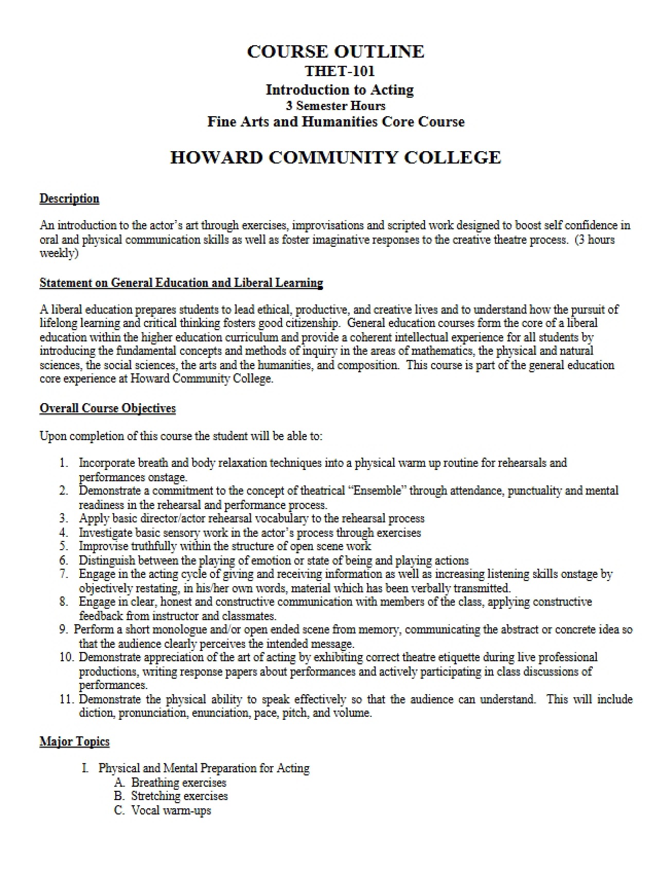 THET 101 Class Guide