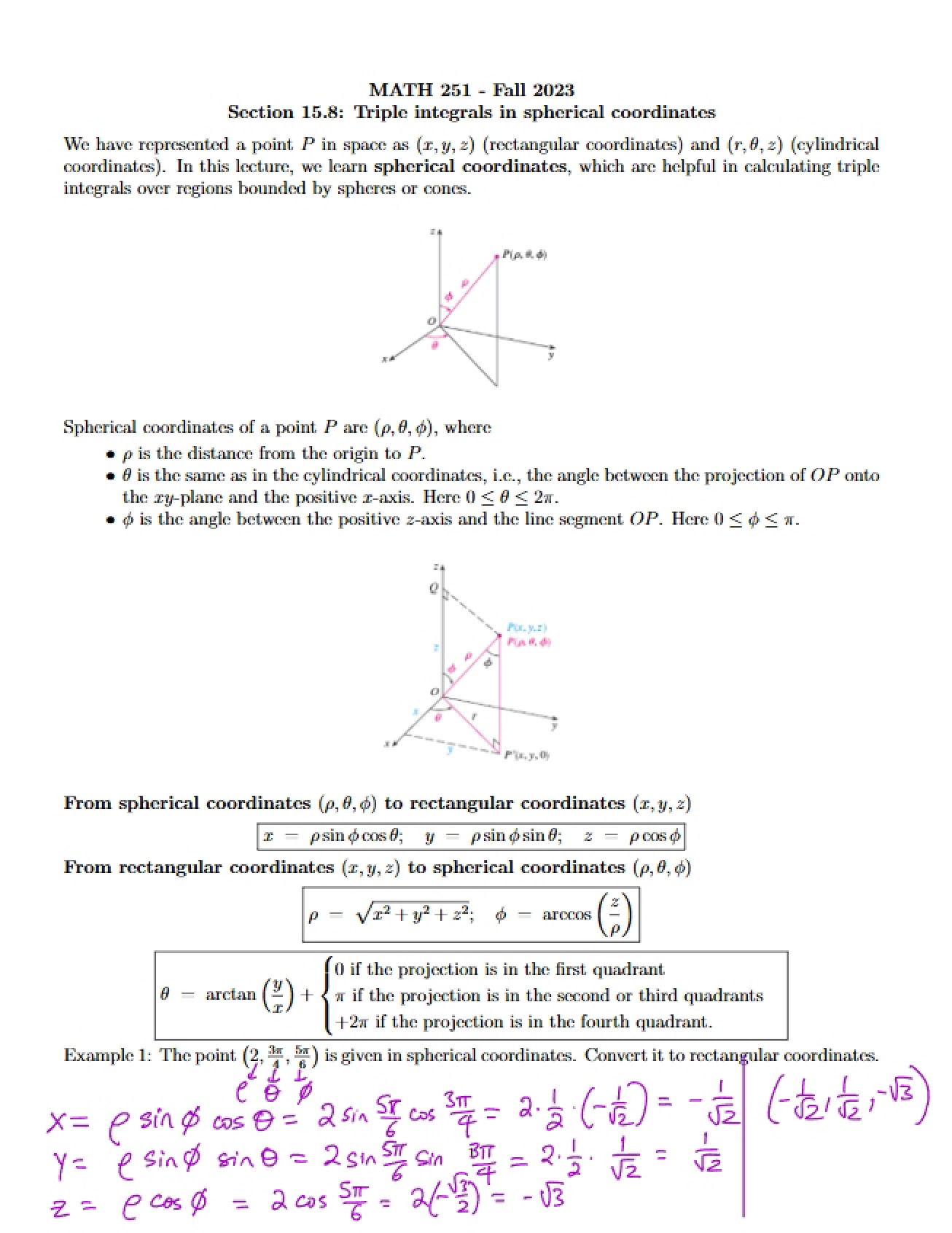 Evaluating Triple Integrals Using Spherical Coordinates