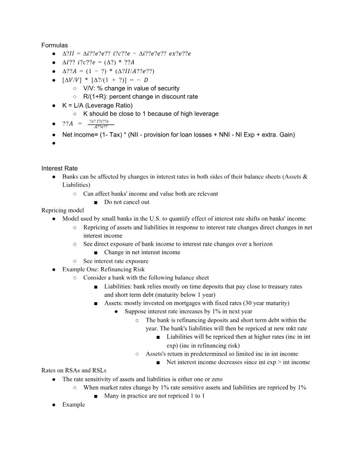 F446 Exam 2 Cheat Sheet