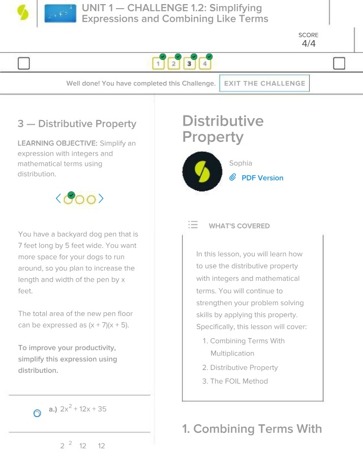 Challenge 1.2 - Introduction to College Mathematics
