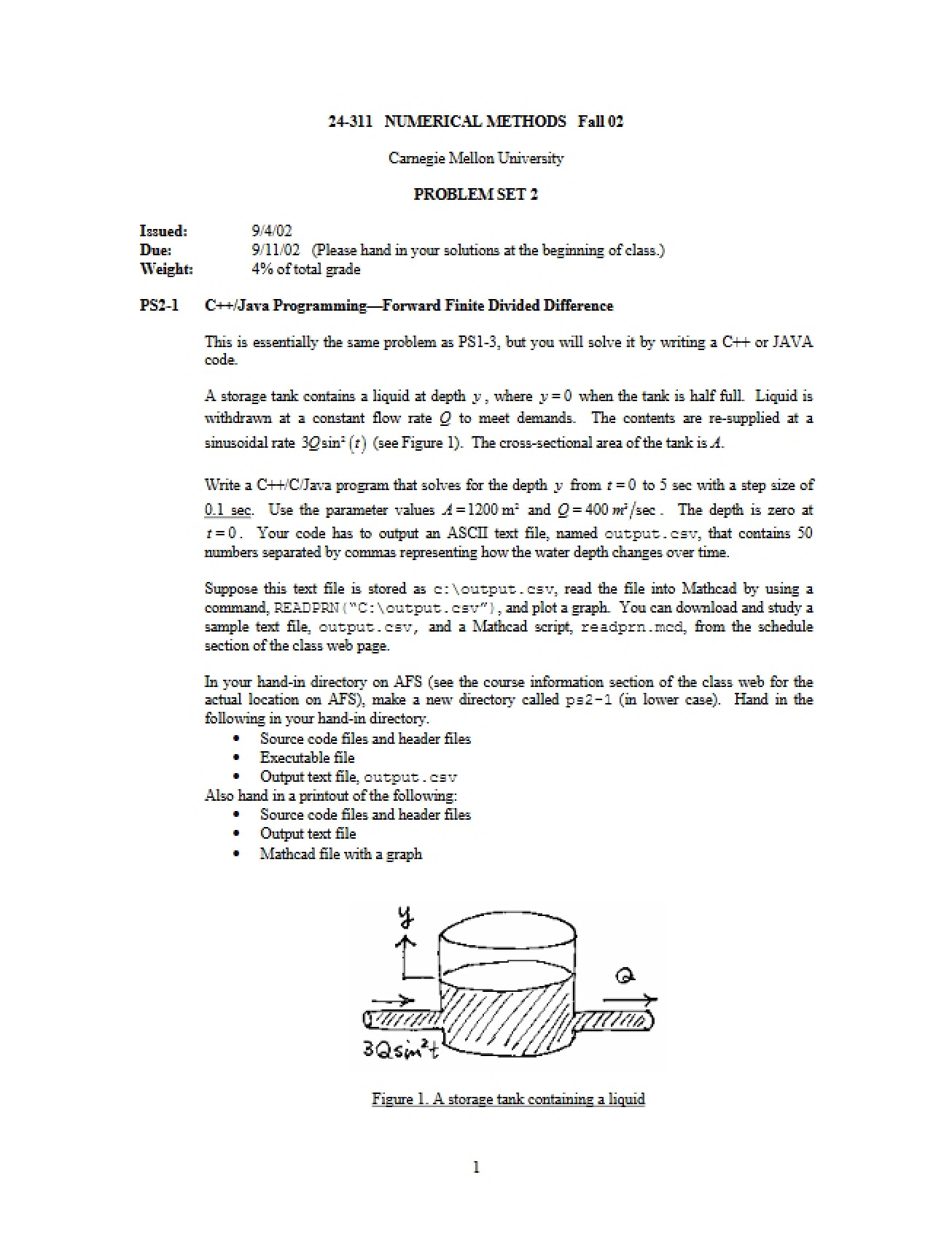 Numerical Methods Problem 01