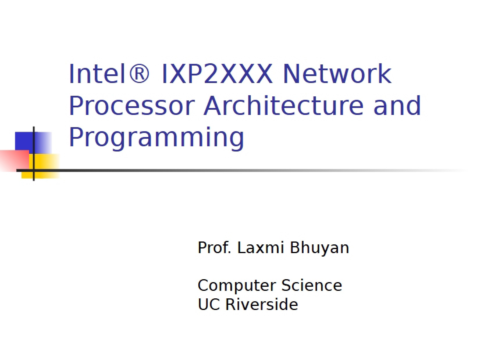 Notes on Parallel Processing