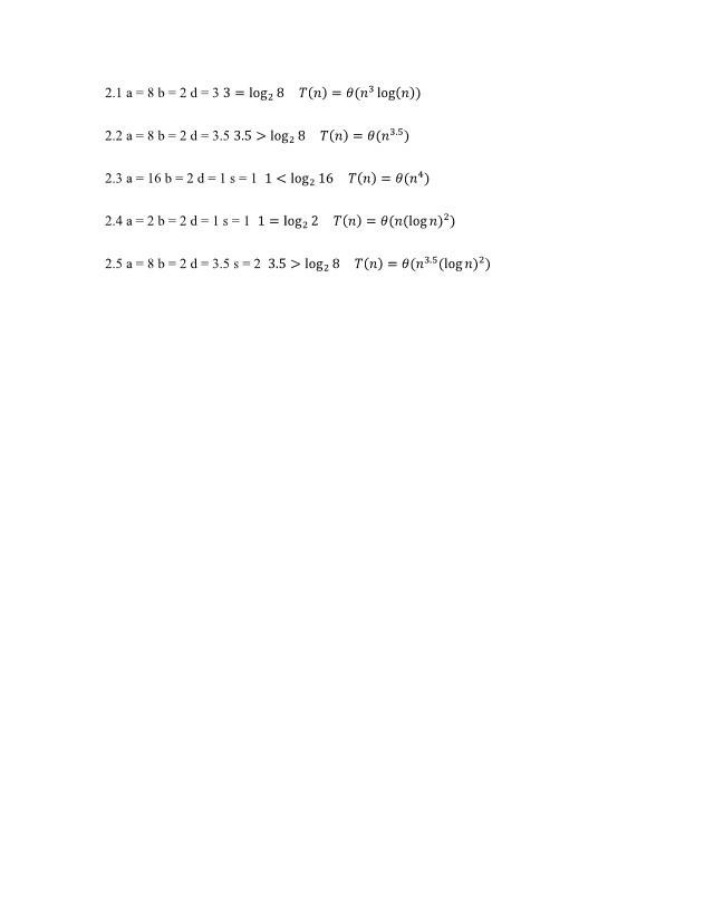 T(n) Expressions for Algorithm Analysis and Complexity
