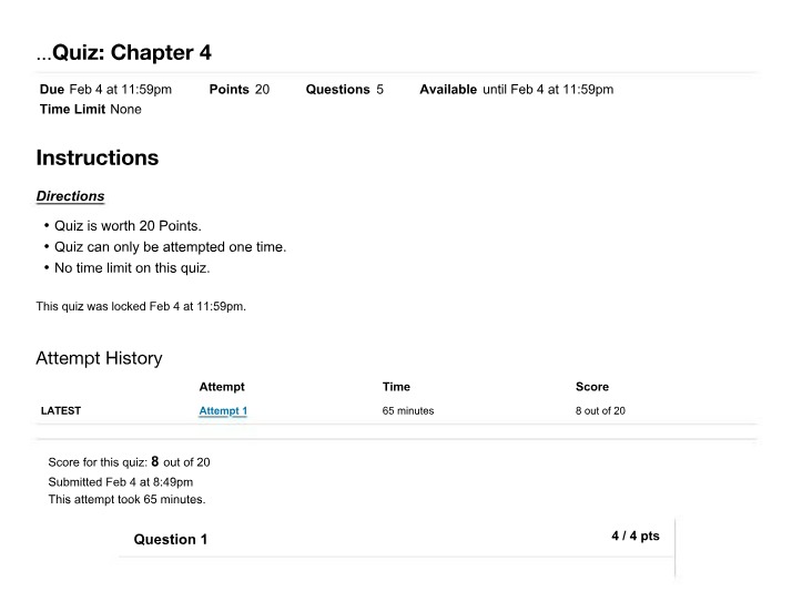 Chapter 4 Quiz