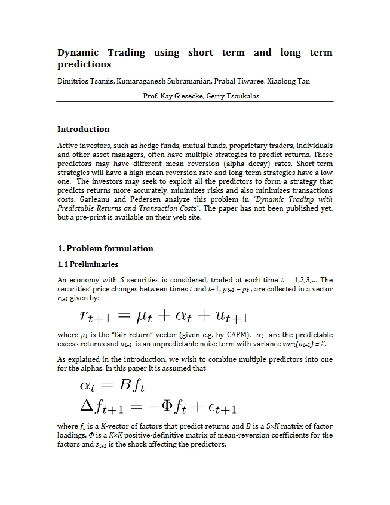Investment Practice Study Materials