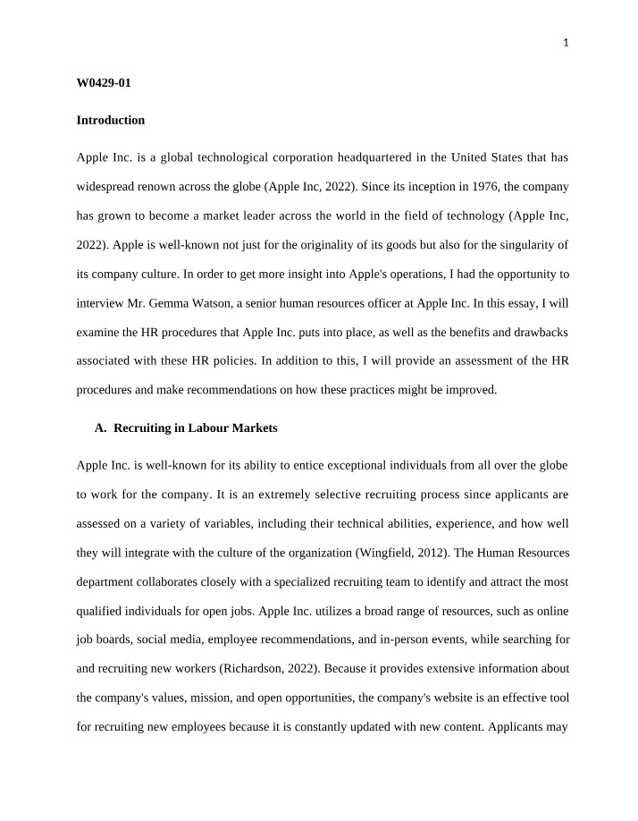 Apple Inc. Enhancement Analysis