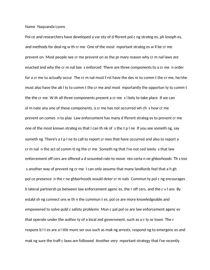Criminal Justice Term Paper