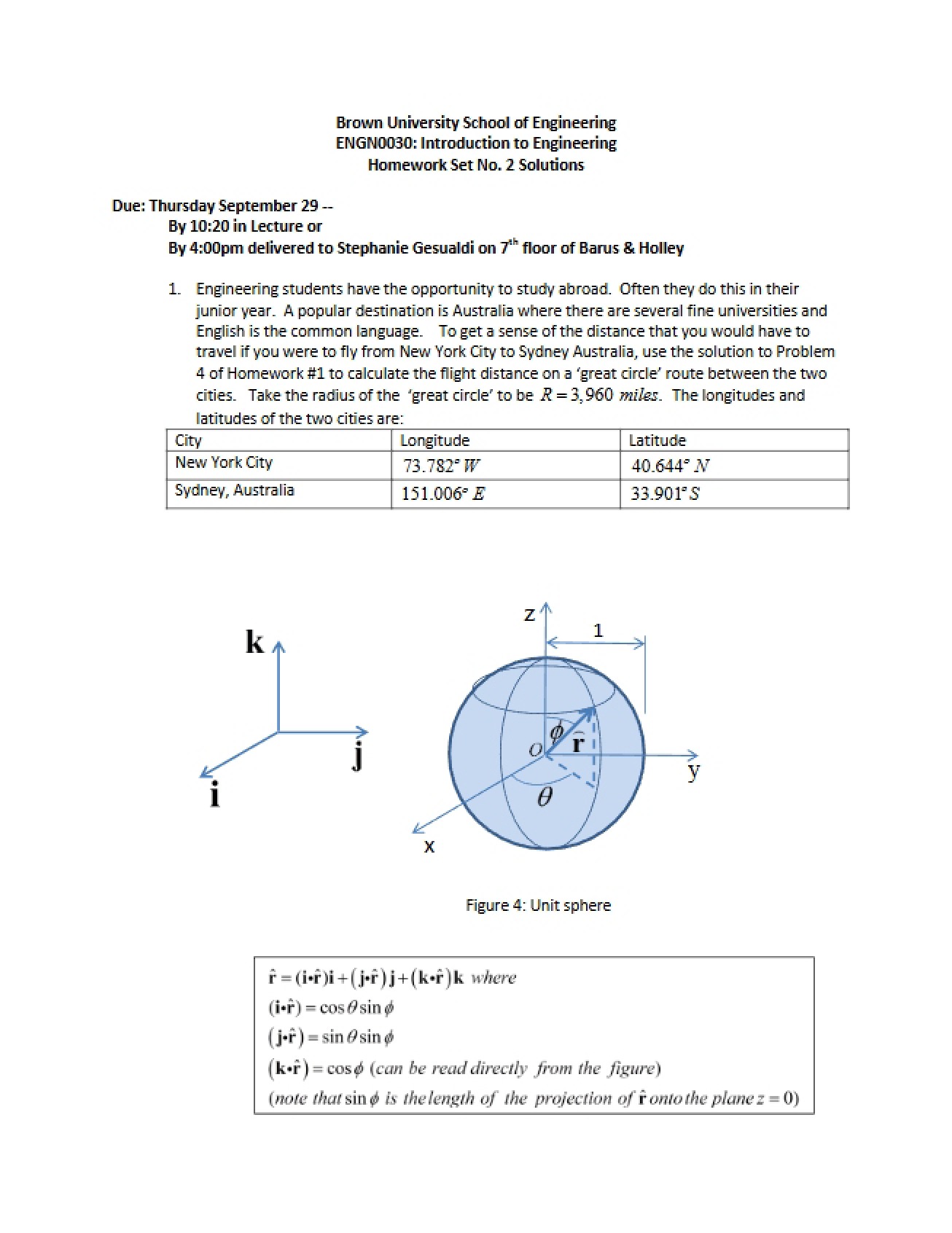 Solutions for Homework 2a