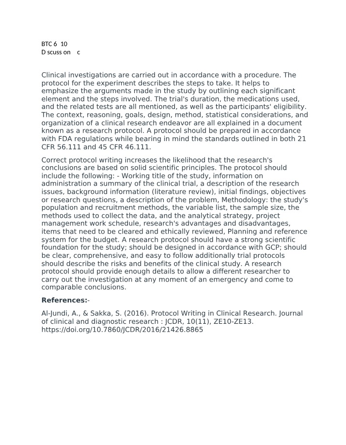 Writing an Effective Research Protocol - Steps and Elements