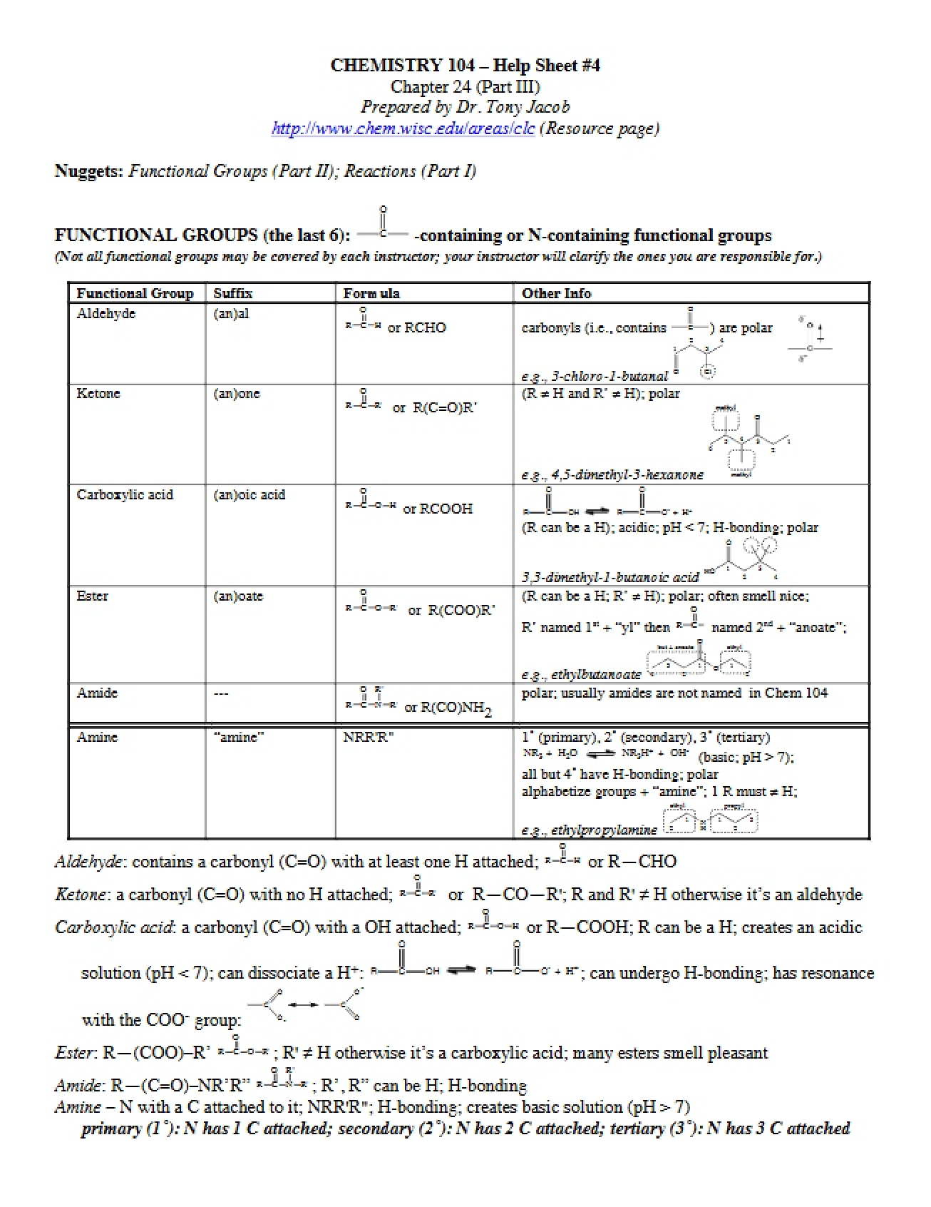 Fourth Help Sheet