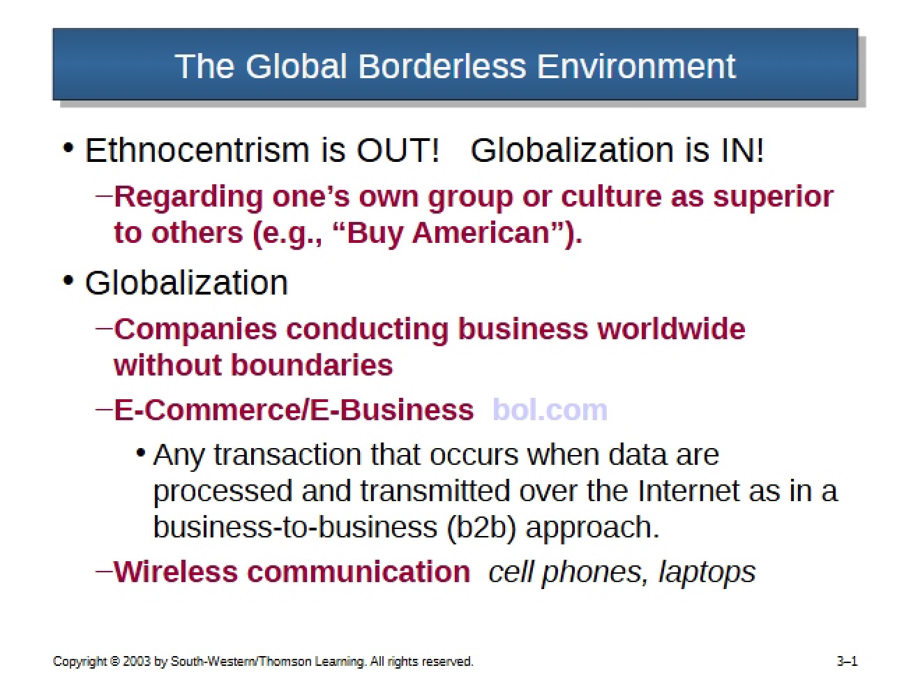 Managing in a Borderless Global Economy