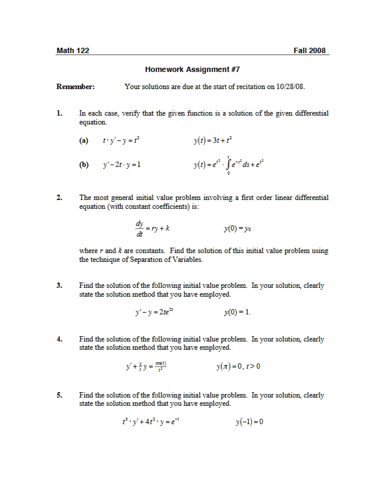 Integration and Approximation Assignment