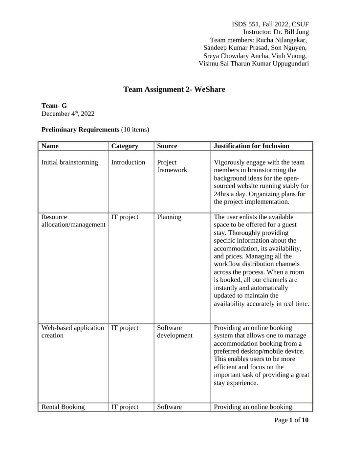 WeShare Project - ISDS 551 Team Assignment 2 (Fall 2022)