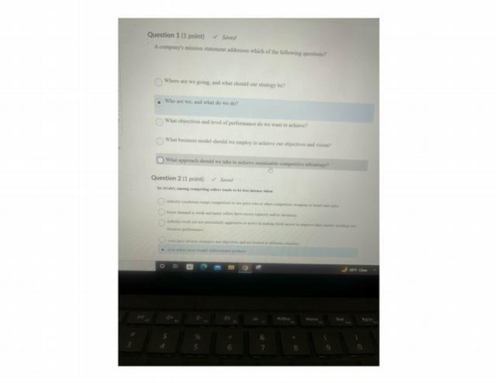 Study Guide - What a Company's Mission Statement Addresses