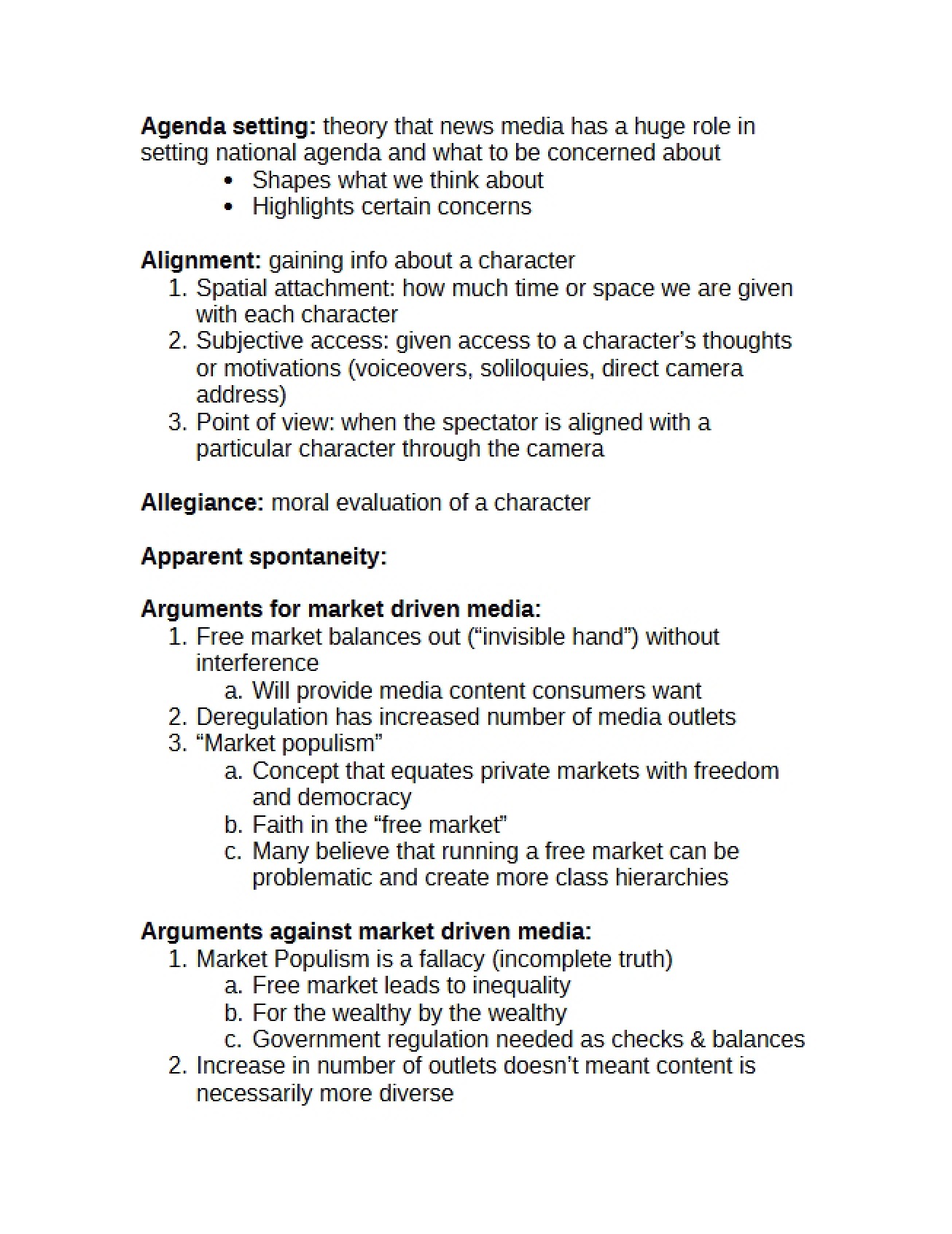 General Notes for Mass Communication Survey