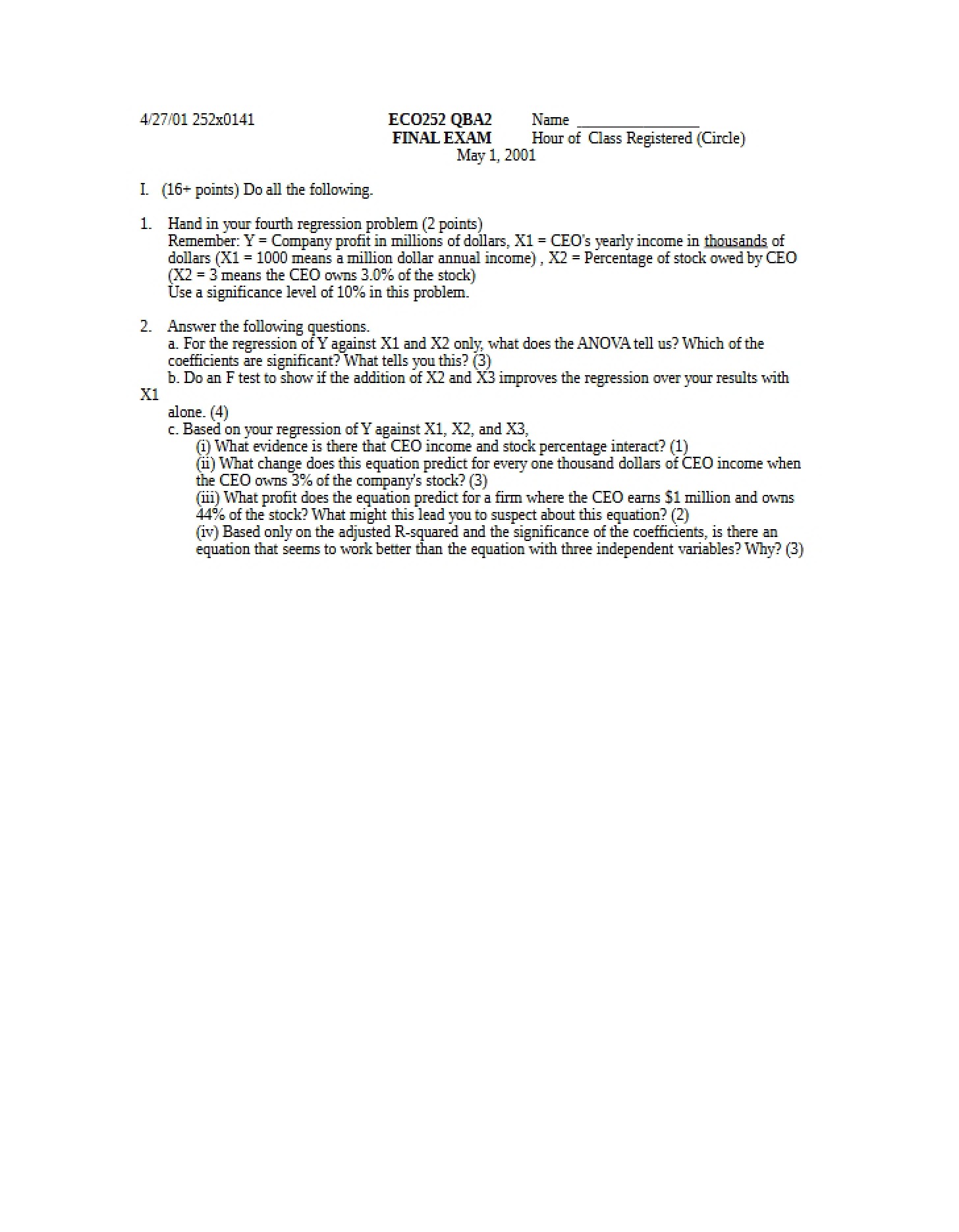 ECO 252 Course Final