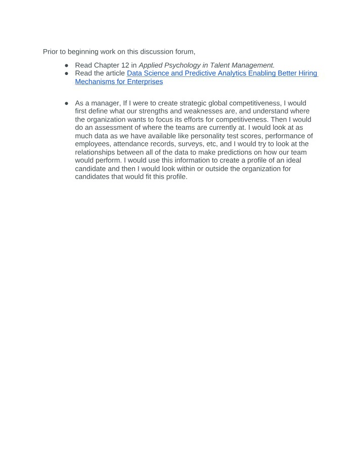 Discussion Forum for BUS 623c