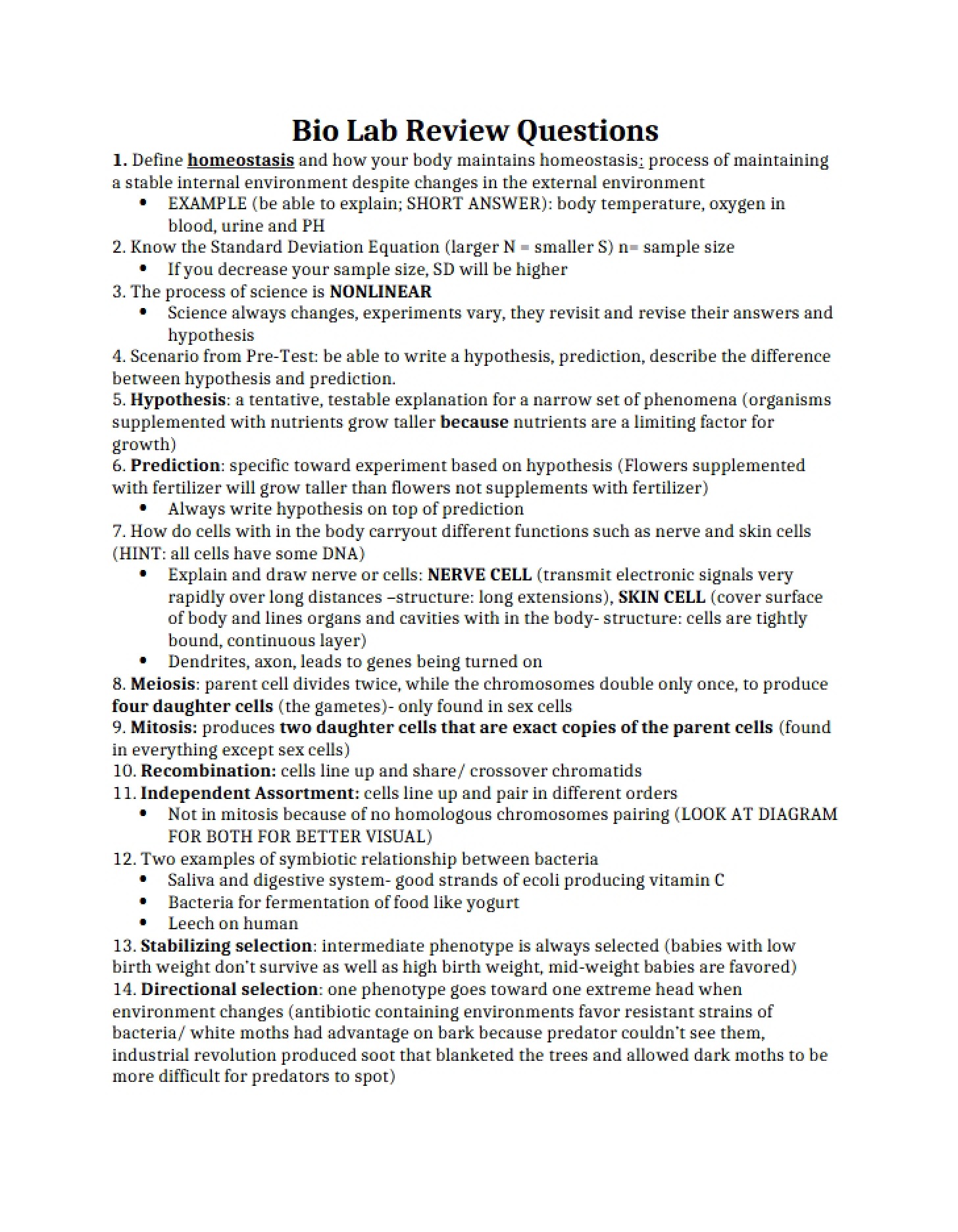Laboratory Session Summary