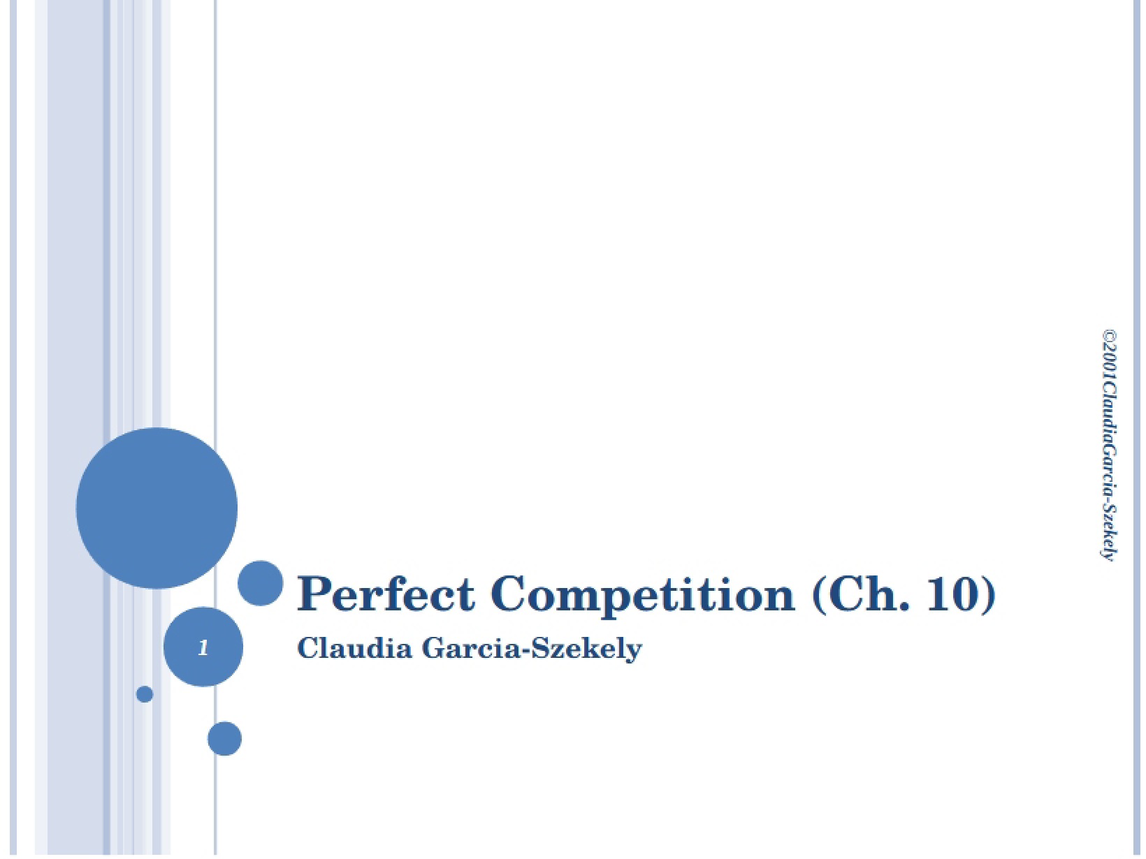 Chapter Ten Competition Perfection