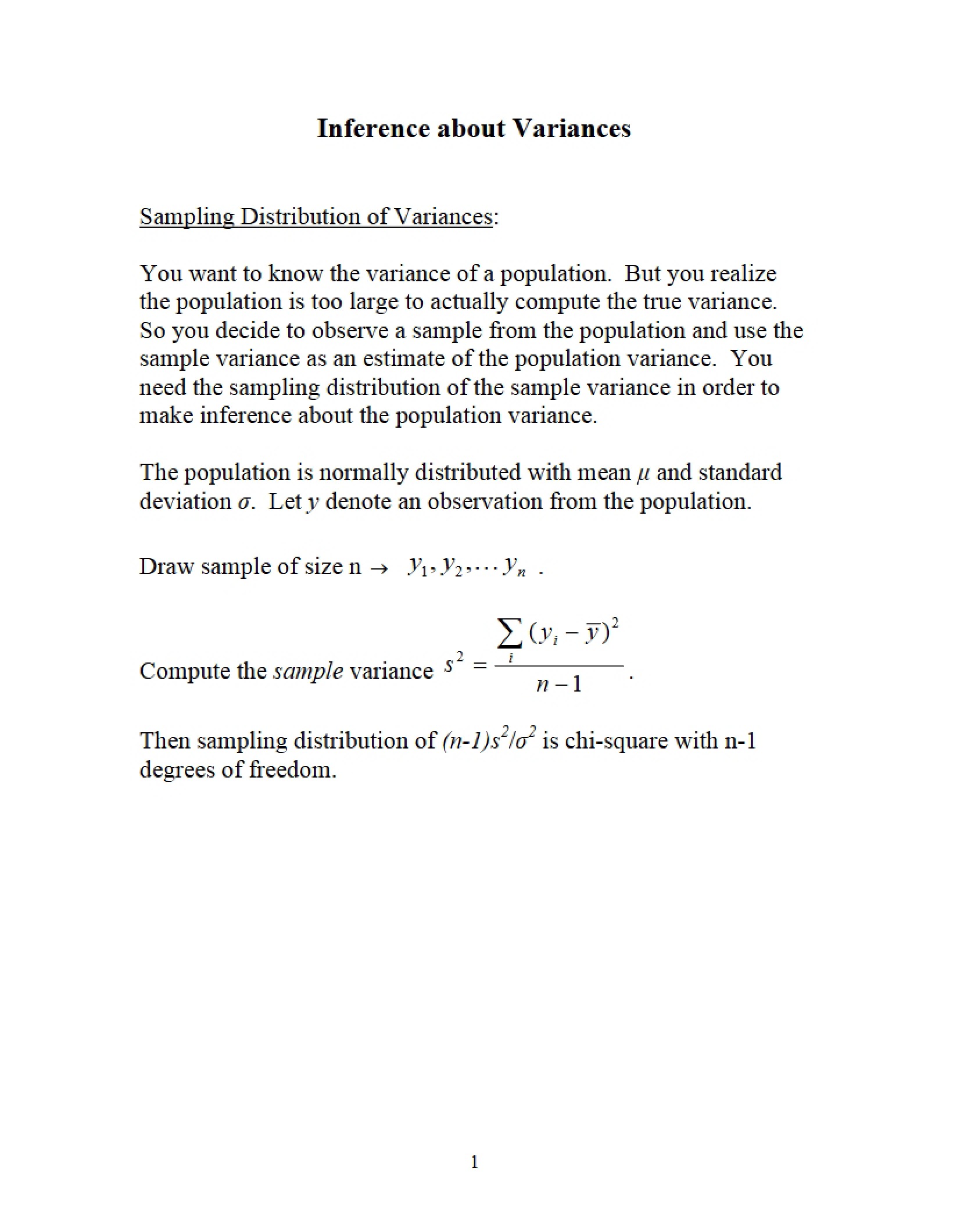 Variance Inference