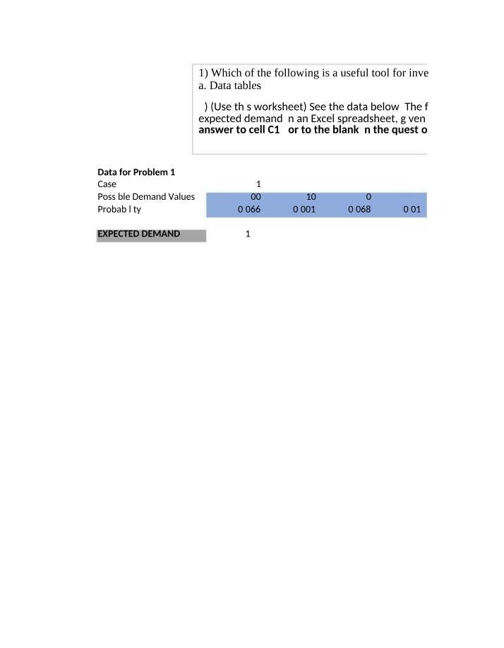 What-If Analysis - Excel Formulas and Data Tables