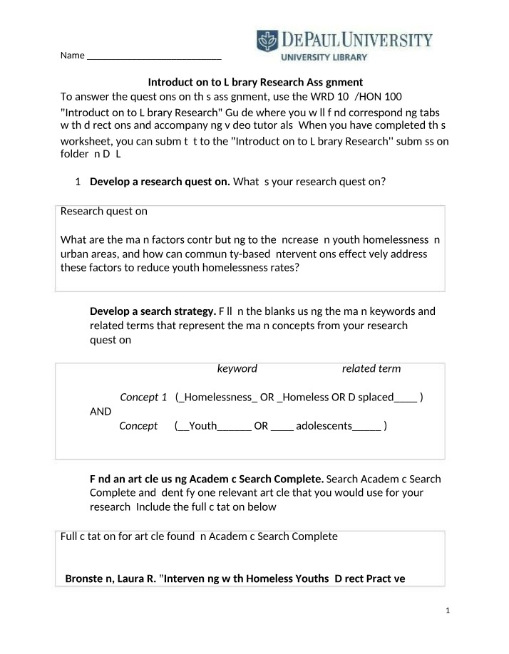 Library Research Assignment Part 2
