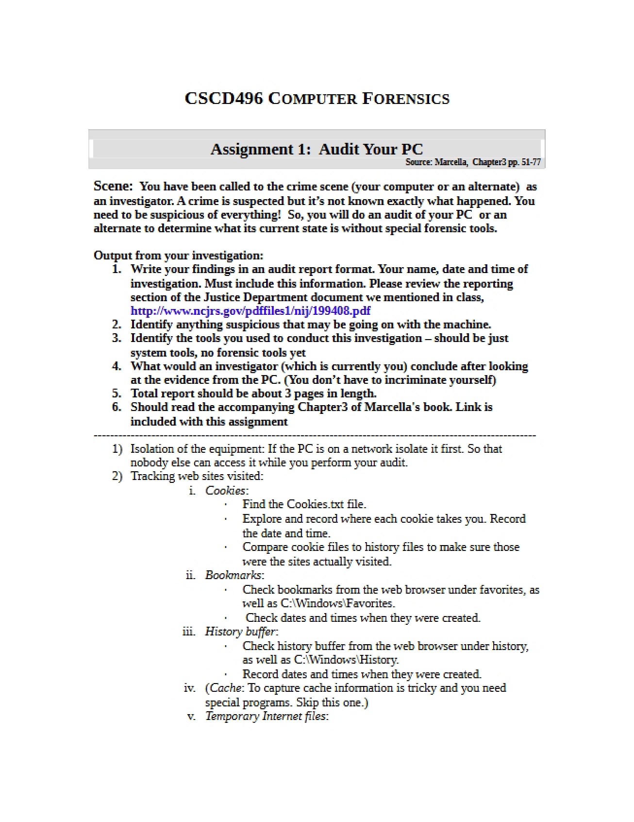 PC Auditing Procedures