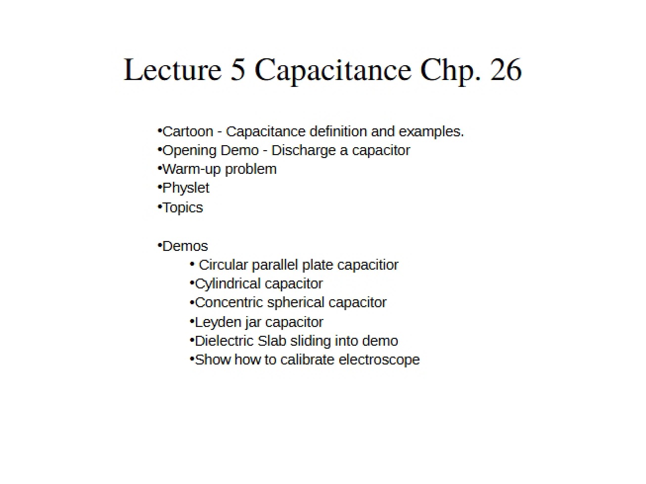 Lecture 05 Capacitance