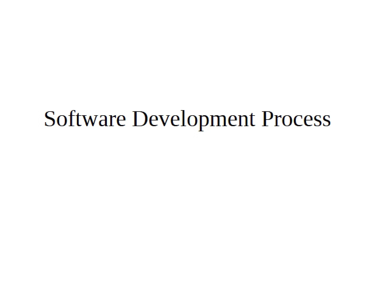 Process of Developing Software