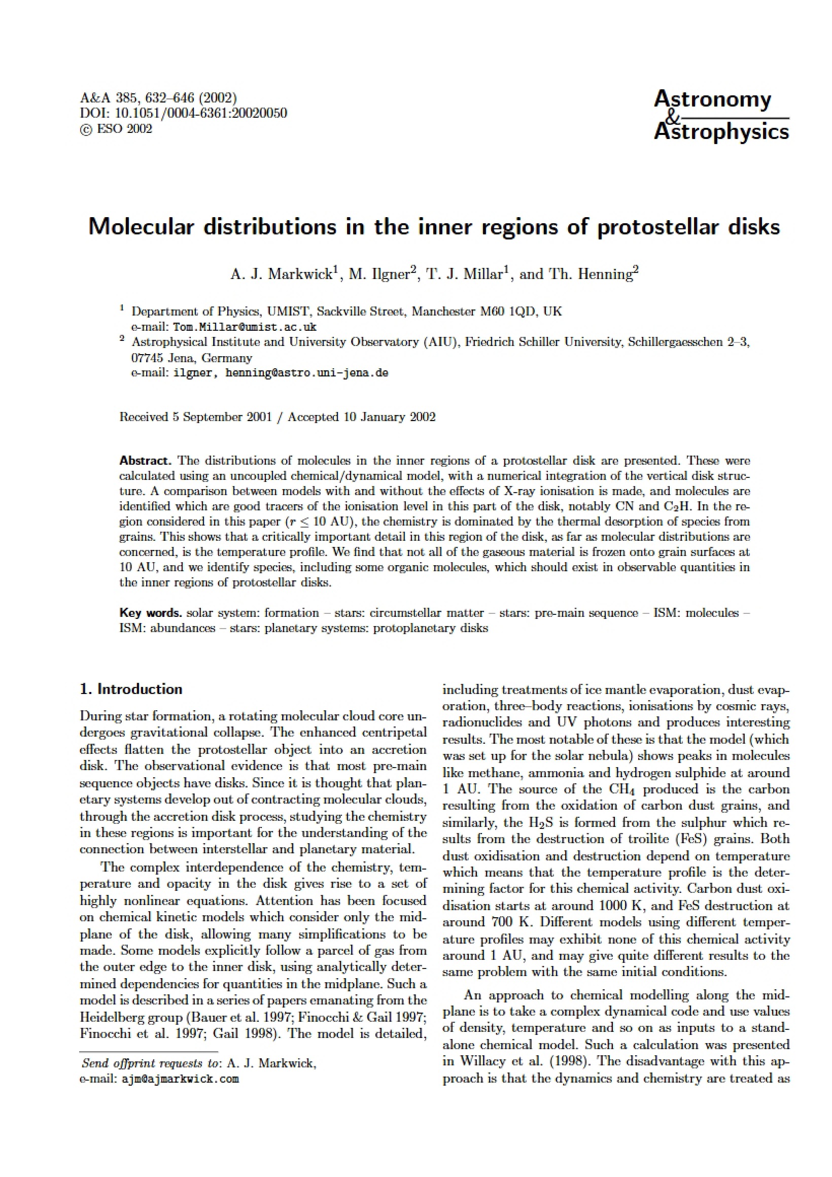 Protostellar Disks Inner Region Molecular Distribution