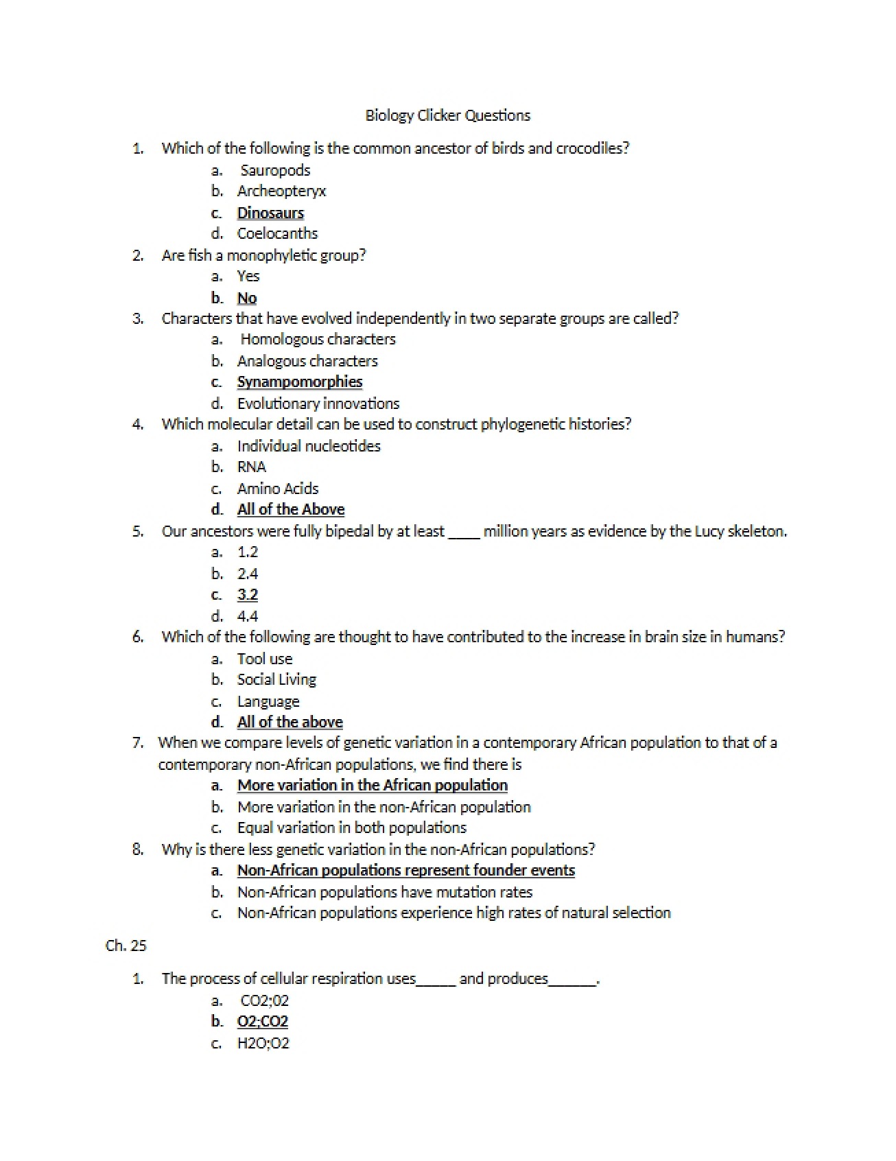 Guide for Study