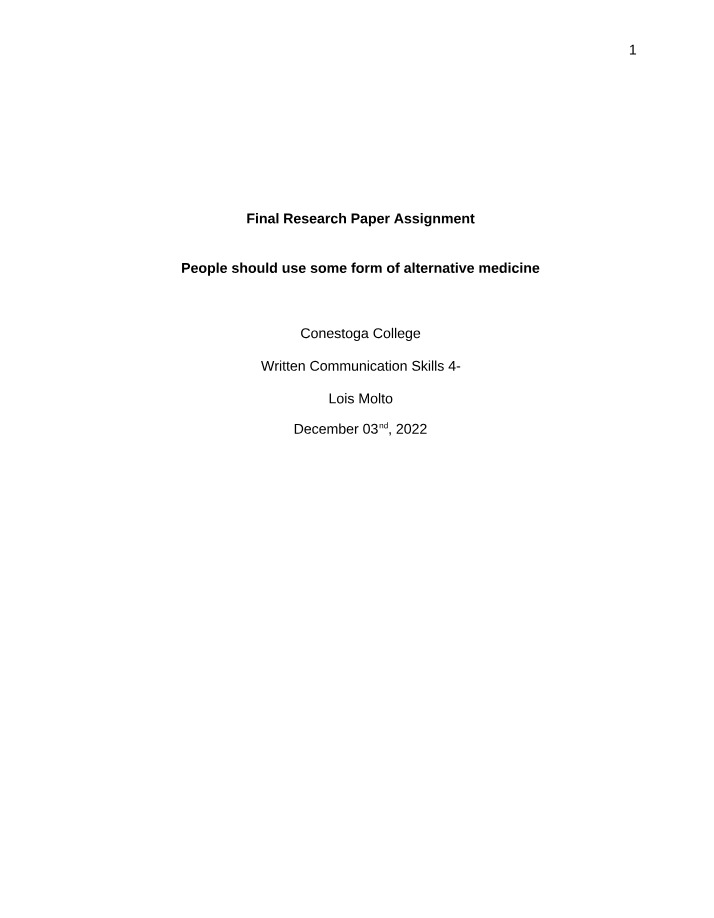 COMM1085 Final Research Paper