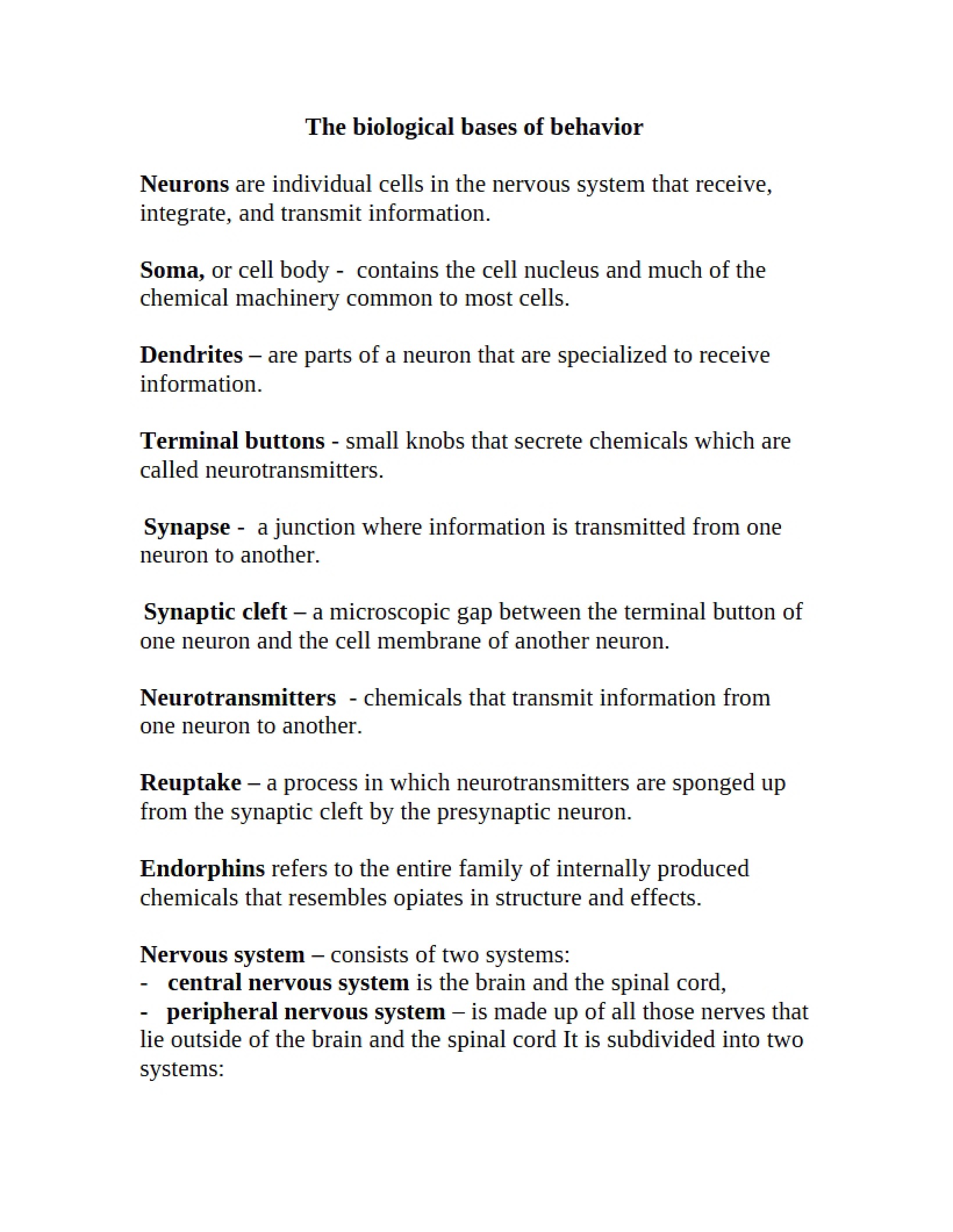 General Psychology Notes
