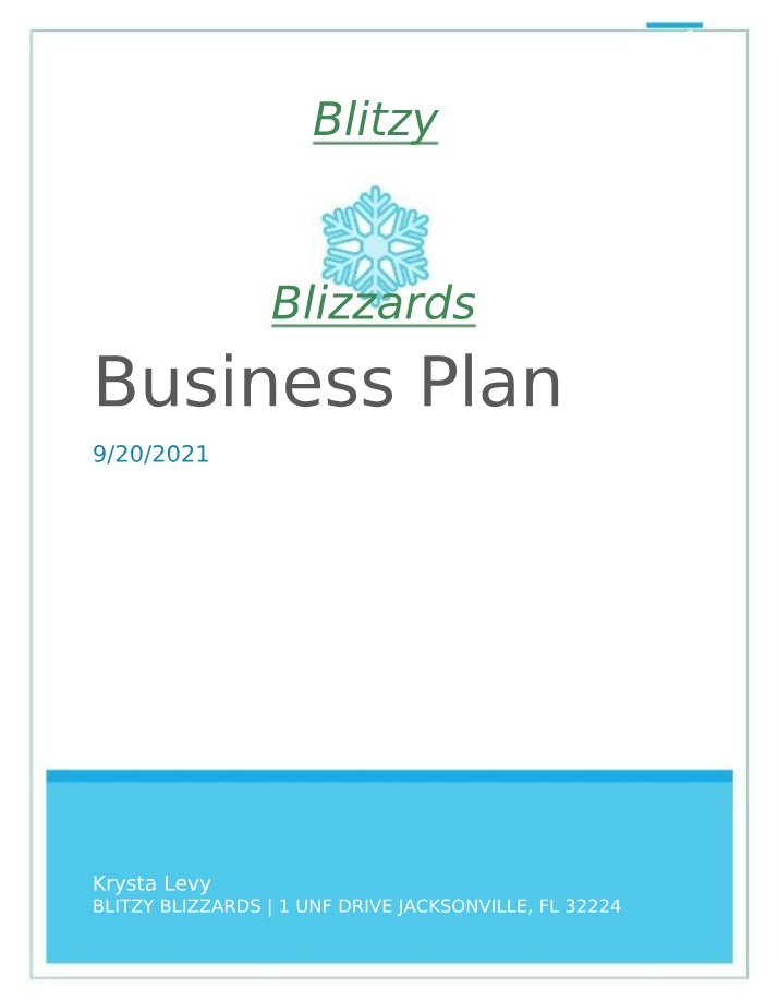 Blitzy Blizzards - Levy and Drose