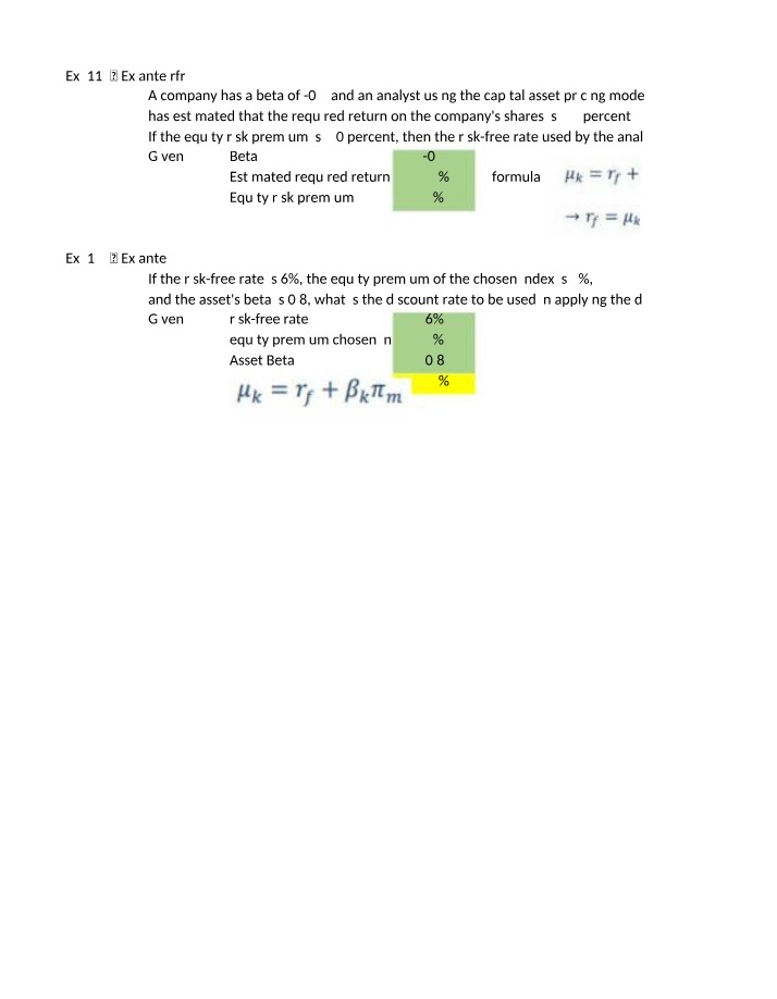 Finance Practice Problems for FNC3281