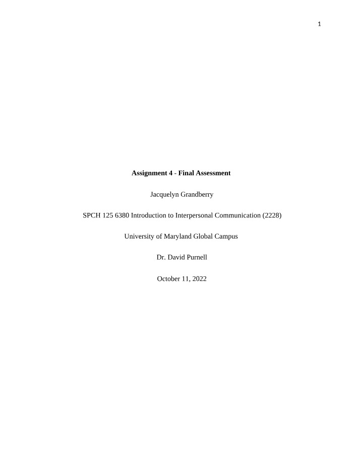 Final Assessment - Assignment 4