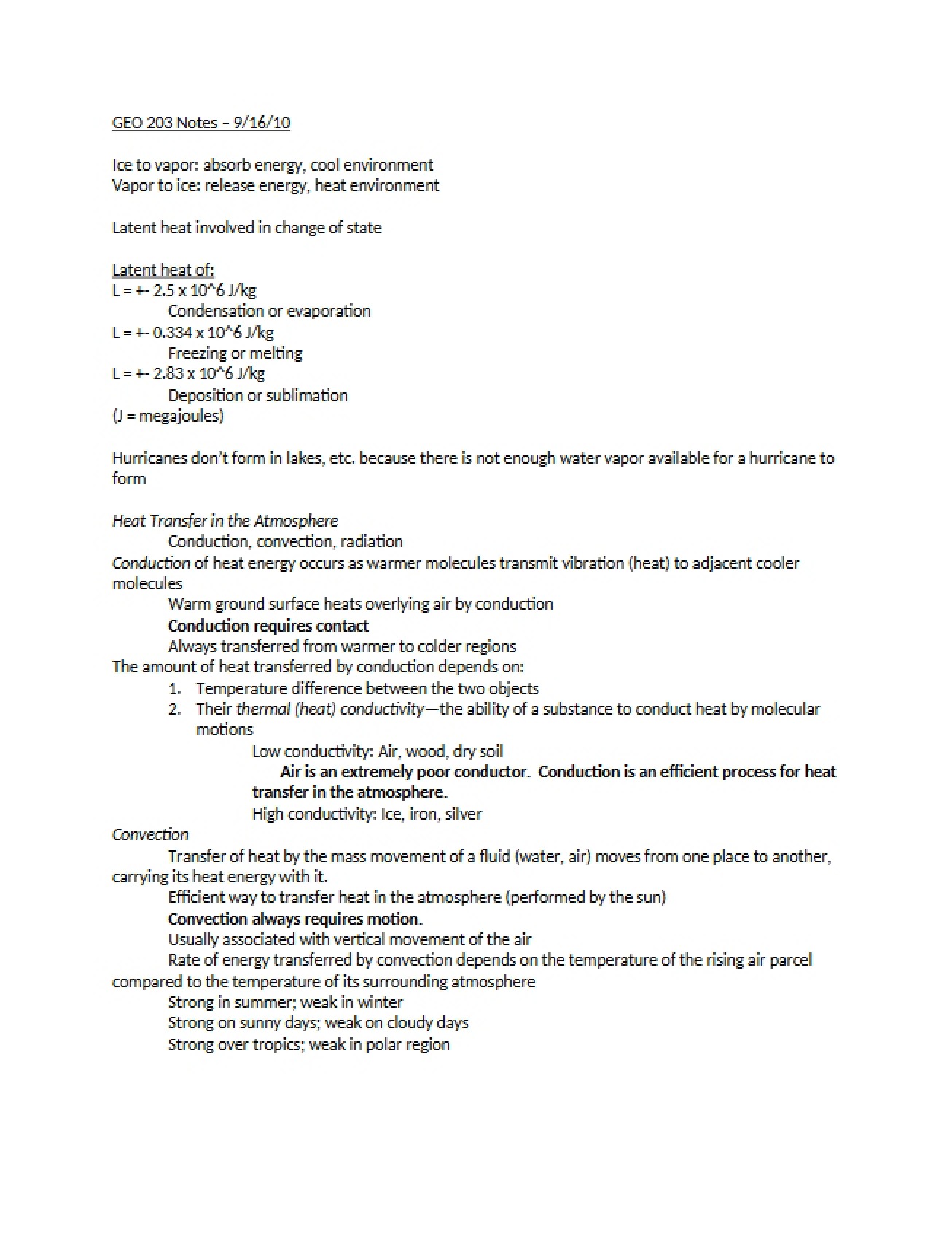 Intro to Meteorology Notes