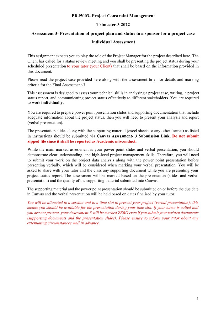 T3 2022 Final Assessment (PRJ5003)