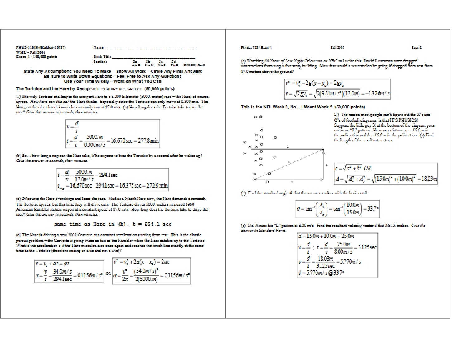 Examination Document