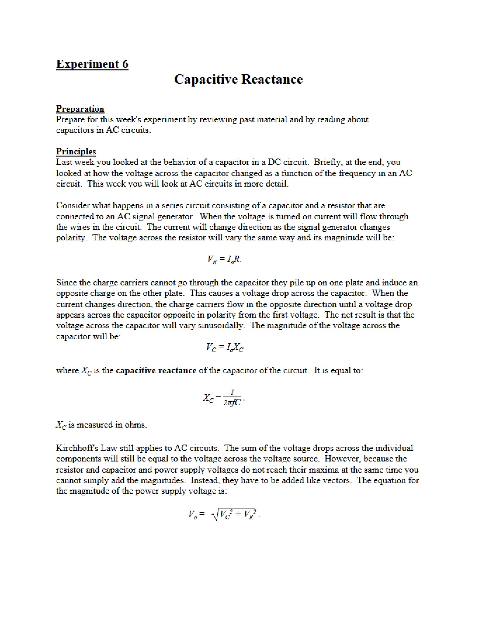 AC Capacitors Module 6