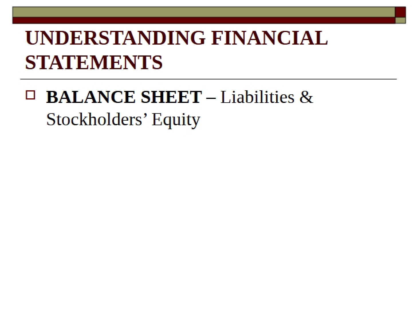 Liabilities on the Balance Sheet
