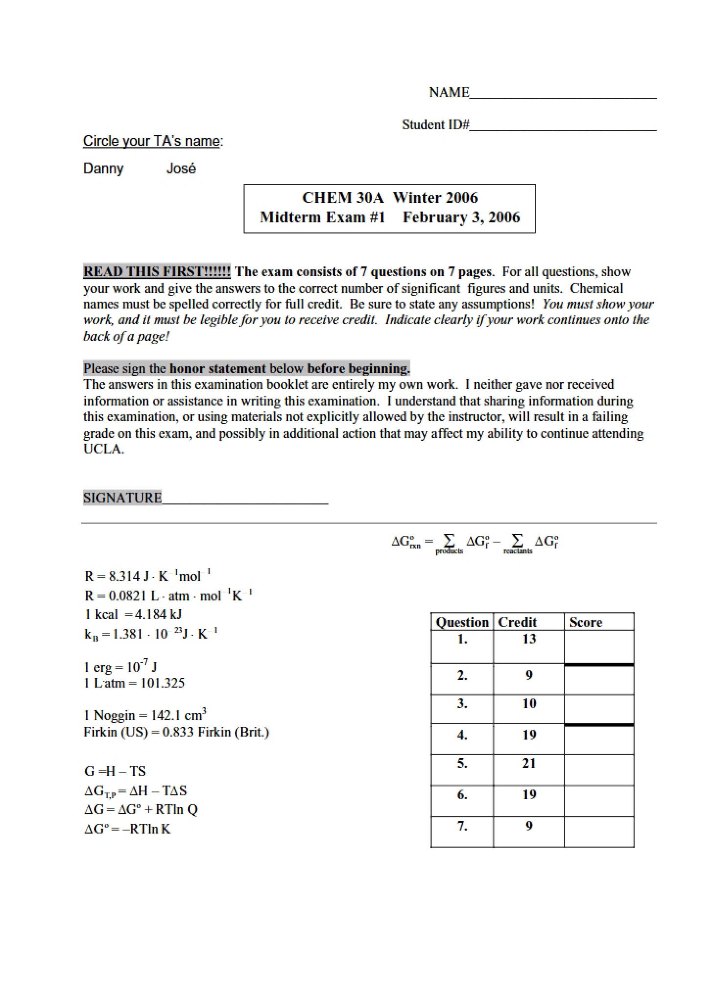First Midterm Assessment