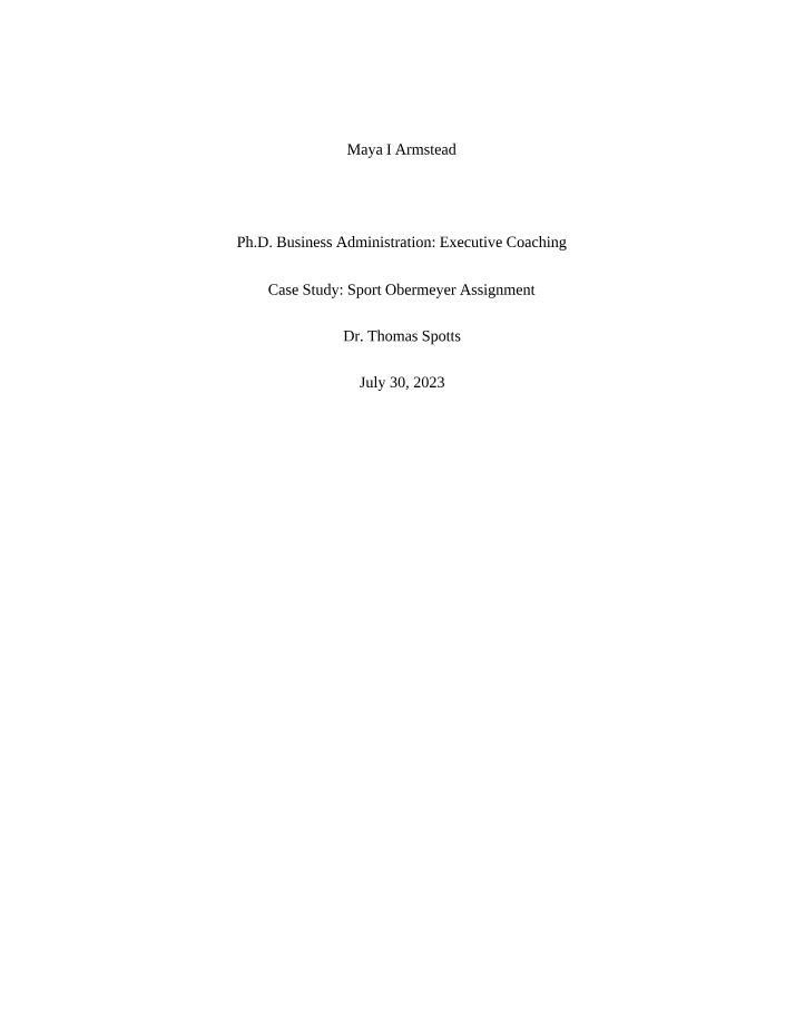 Sport Obermeyer Case Study - Improving Production Efficiency