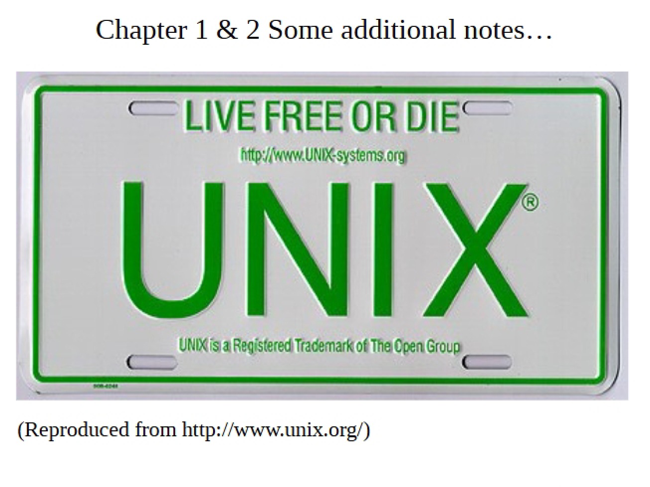 Principles of Unix Lecture Records