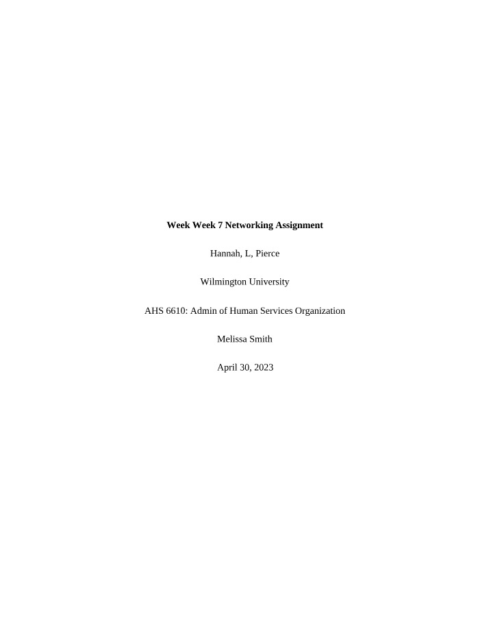 Week 7 Networking Assignment Final