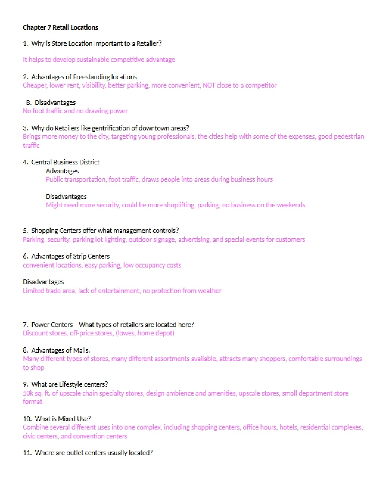 Exam Two Study Guide (RCS)