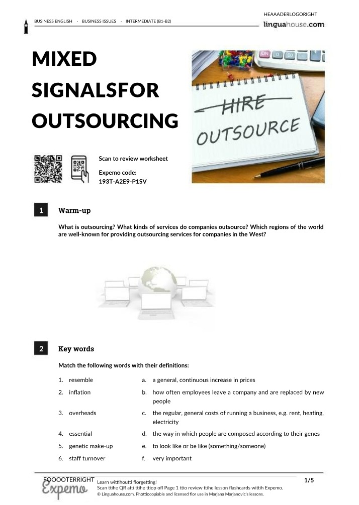 Mixed Signals - Outsourcing
