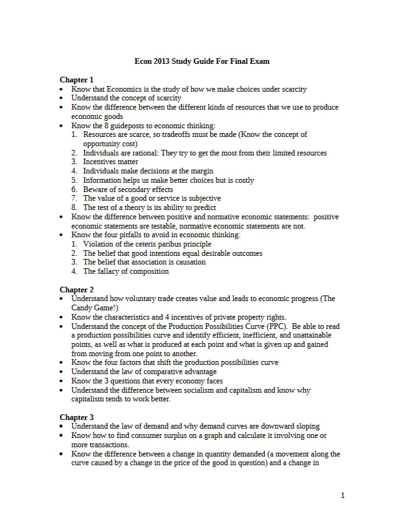 Study Guide for the Final Exam - Principles of Macroeconomics (3)
