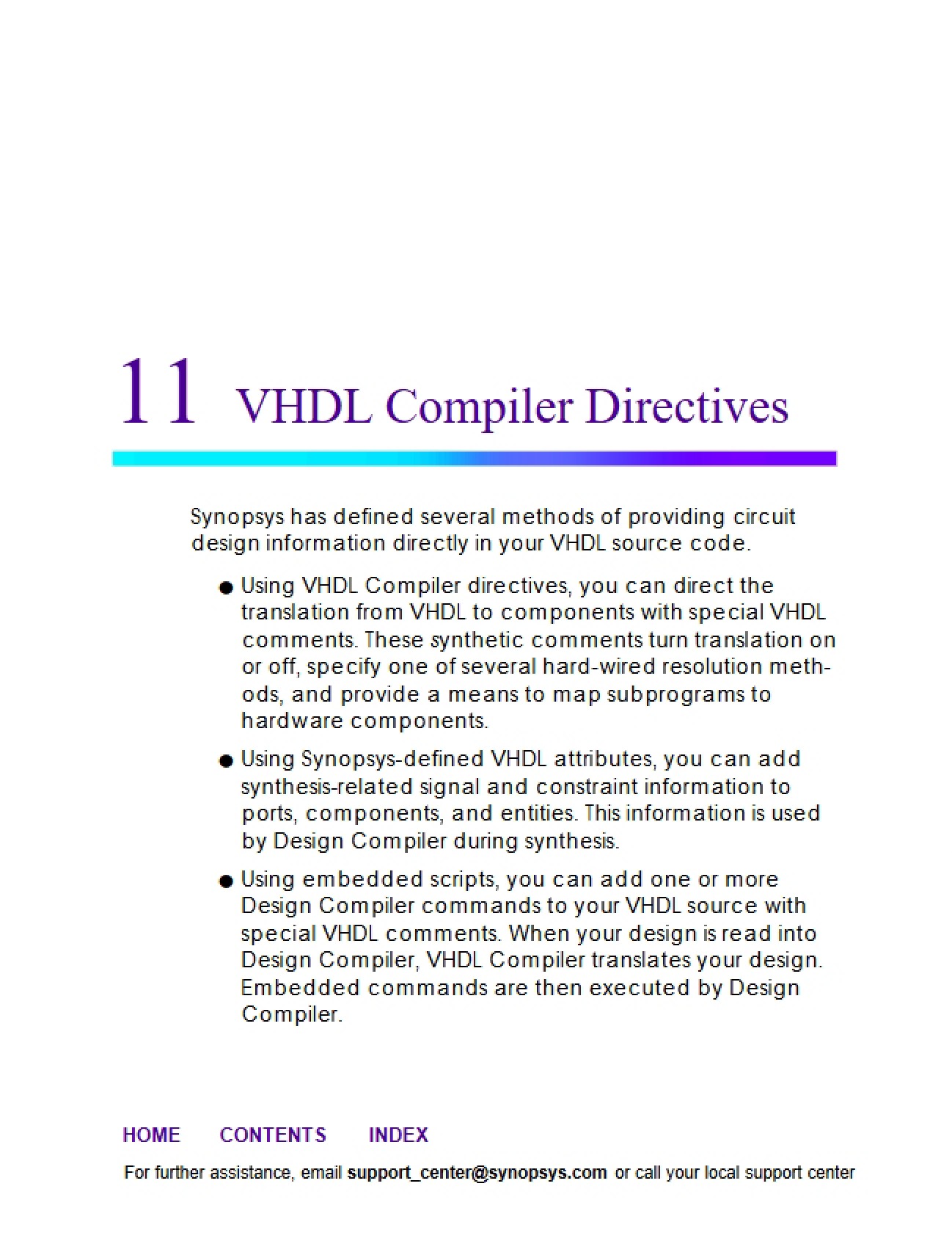 Directives for VHDL Compilers
