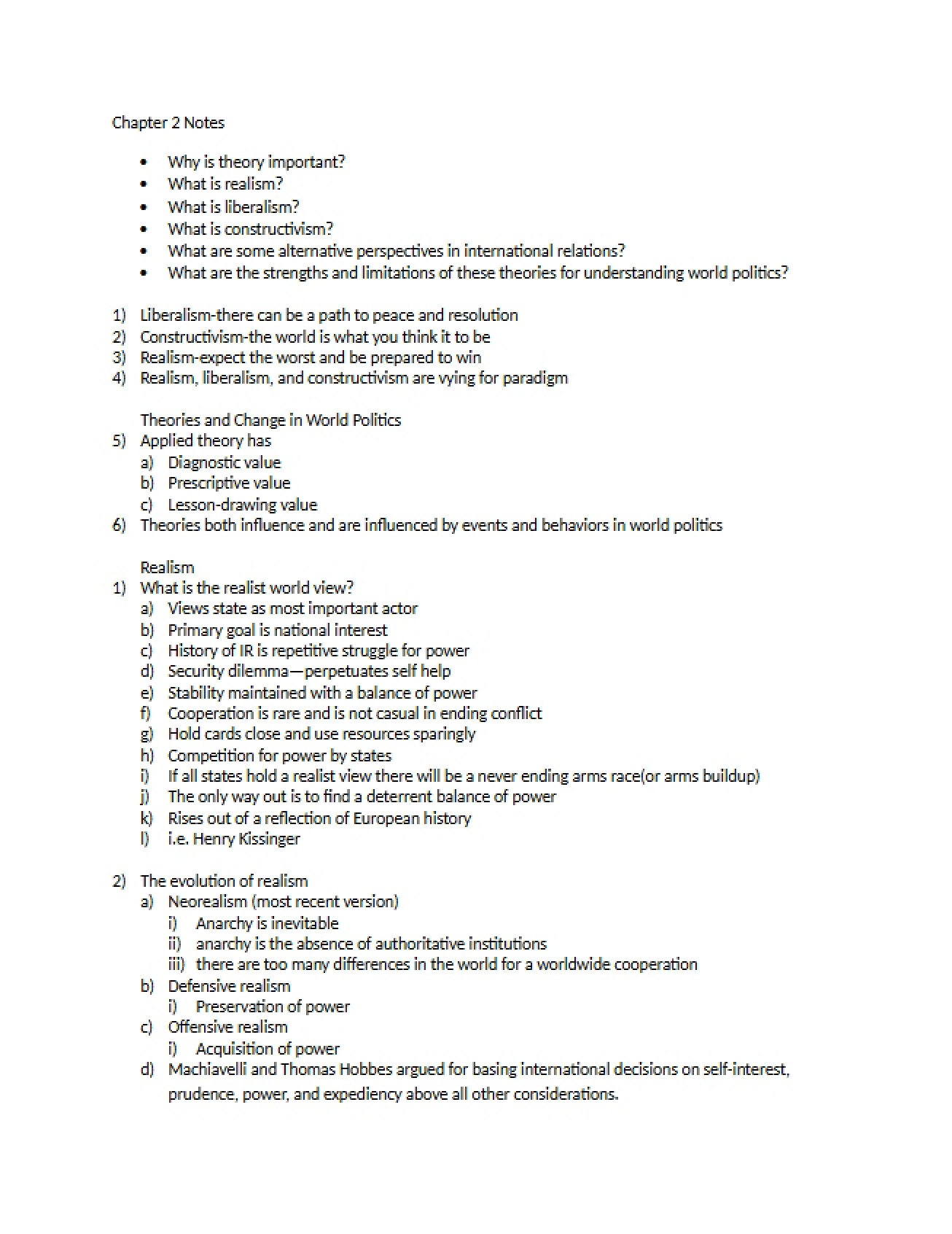 Notes on Chapter 2